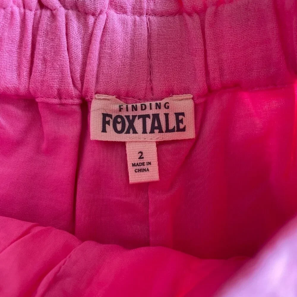 Finding Foxtale Girl's Pink Cherry 100% Cotton Muslin‎ Ruffle Outfit - Size 2